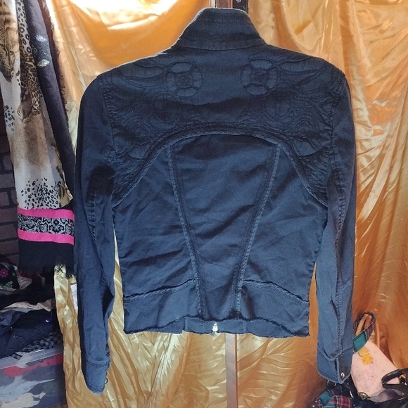 Armani Exchange Vintage Black Tailored Bomber Jacket - Picture 4 of 6